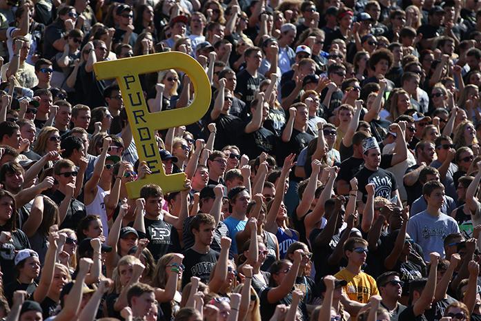 Purdue+fans+cheer+at+Ross-Ade+Stadium+during+the+game+against+Iowa+on+Saturday%2C+Sept.+27%2C+2014+in+West+Laffeyette%2C+Indiana.+This+was+Purdues+Homecoming+game.+The+Hawkeyes+defeated+the+Boilermakers%2C+24-10.+%28The+Daily+Iowan%2FJoshua+Housing%29