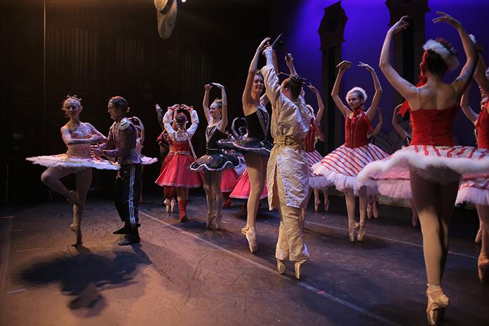 Members of the Nolte Dance Academy dance during rehearsals for this years production of The Nutcracker at the Englert Theatre on Tuesday, Dec. 1, 2015. The Nutcracker opens on Dec. 4 an runs until Dec. 6. (The Daily Iowan/Joshua Housing)