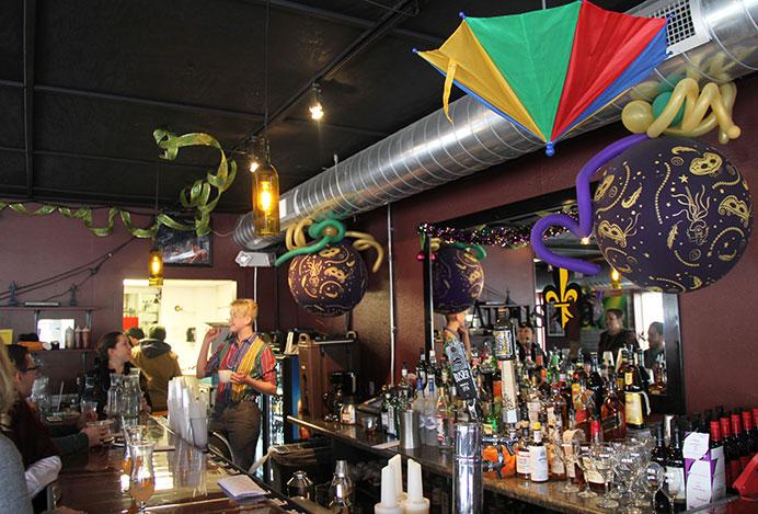 The bar area inside of Augusta is shown on Tuesday, Feb. 9. Augusta, a New Orleans-style restaurant, opened in Iowa City on Fat Tuesday. (The Daily Iowan/Courtney Hawkins)