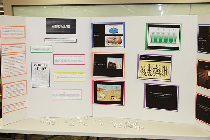 The Islam Expo is pictured in the University of Iowa Main Library on Monday, April 4, 2016. This week kicks off Islam Awareness Week, a week dedicated to raise awareness and understanding of Islam on campus, sponsored by the UI Muslim Student Association. (The Daily Iowan/McCall Radavich)