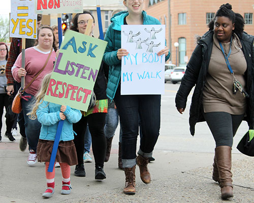 The University of Iowa Women’s Resource and Action Center hosted Iowa City’s annual Take Back The Night event on Thursday, April 28, 2016. WRAC began hosting Take Back the Night in the late 70s. (The Daily Iowan/McCall Radavich)