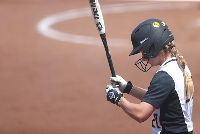 Iowa+designated+hitter+Cheyenne+Pratt+takes+a+moment+before+hitting+during+game+three+of+the+Iowa-Minnesota+game+at+Bob+Pearl+Field+on+Sunday%2C+May+8%2C+2016.+The+Hawkeyes+lost+to+the+Golden+Gophers%2C+12-0+in+five+innings.+%28The+Daily+Iowan%2FMargaret+Kispert%29