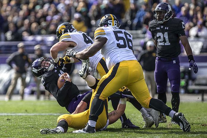 The Hawkeyes beat the Wildcats, 40-10. (The Daily Iowan/Sergio Flores)