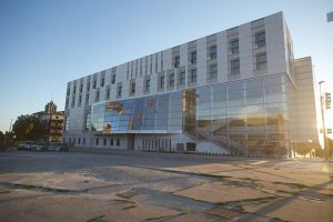 The University of Iowa School of Music is being moved to the newly built Voxman Building. The building is located at 95 East Burlington Street. (The Daily Iowan/Karley FInkel)