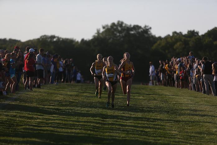 Iowas+Tess+Wilberding+races+to+the+finish+line+followed+by+Iowa+States+Grace+Gibbson+and+Iowas+Madison+Waymire+in+third+during+the+womens+3k+Hawkeye+Earlybird+Invitational+at+Ashton+Cross+Country+on+Friday%2C+Sept.+2%2C+2016.+Iowas+Tess+Wiberding+finished+first+with+a+time+of+10%3A20.4+to+help+the+team+take+first.+%28The+Daily+Iowan%2FMargaret+Kispert%29