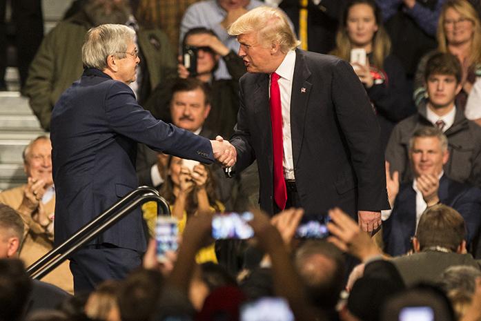 Iowa+Governor+Terry+Branstad+shakes+hands+with+President-elect+Donald+Trump+after+being+appointed+as+Trumps+ambassador+to+China+during+an+event+for+President-Elect+Donald+J.+Trump+and+Vice+President-Elect+Mike+Pence+in+Des+Moines+on+Thursday%2C+Dec.+8%2C+2016.+Trump+and+Pence+are+completing+a+Thank+You+tour+across+the+country.+%28The+Daily+Iowan%2FJoseph+Cress%29