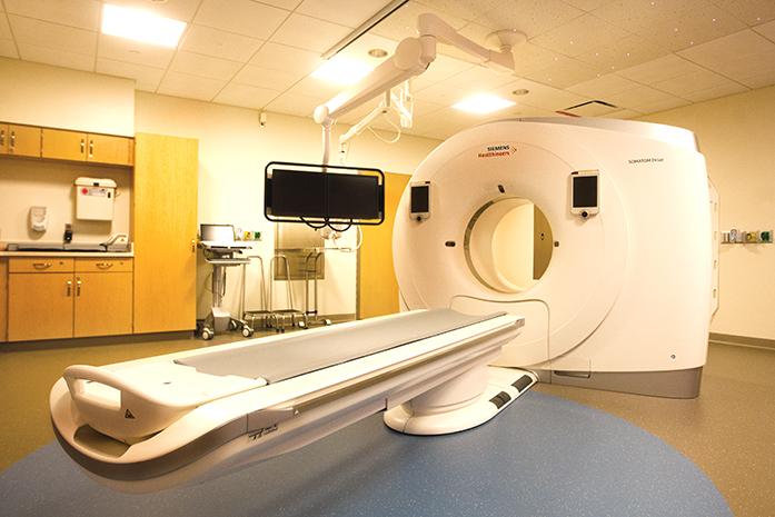 The SOMATOM Drive Scanner in the University of Iowa Stead Family Children's Hospital is one of the most advanced CT Scanner in the world which can complete a scan in under 15 seconds. (The Daily Iowan/Osama Khalid)