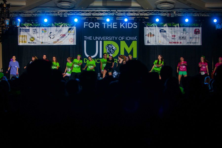 Dancers reach the halfway point of the 23rd Dance Marathon on February 4, 2017.(The Daily Iowan/file)