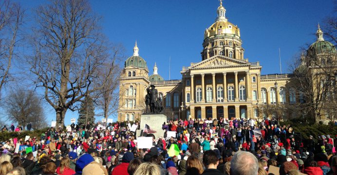TEACHERS RALLY TO PROTECT COLLECTIVE BARGAINING RIGHTS