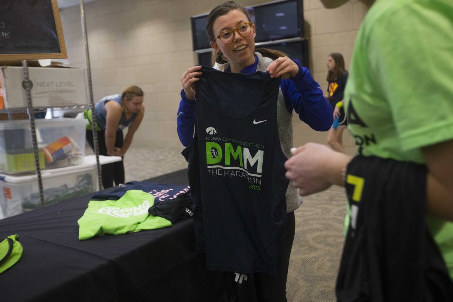 Dance Marathon merchandise could be found near the Ground Floor of the Iowa Memorial on Saturday, Feb, 4, 2017. (The Daily Iowan/Lily Smith)