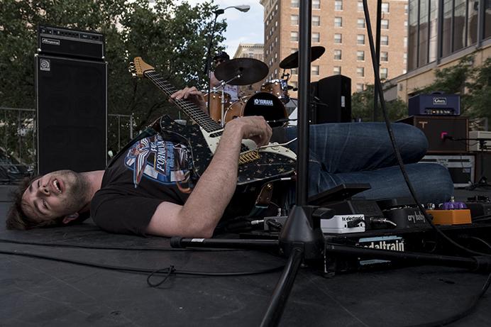 Diarrhea Planet performs during the 80/35 music festival in Des Moines on Saturday July 8, 2017. This years 80/35 is the tenth anniversary of the downtown Des Moines festival. (Nick Rohlman/The Daily Iowan)