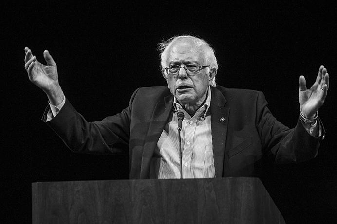 Bernie Sanders speaks at Hancher Auditorium on Thursday August 31, 2017. Sanders spoke at Hancher during a tour to promote the book. (Nick Rohlman/The Daily Iowan)