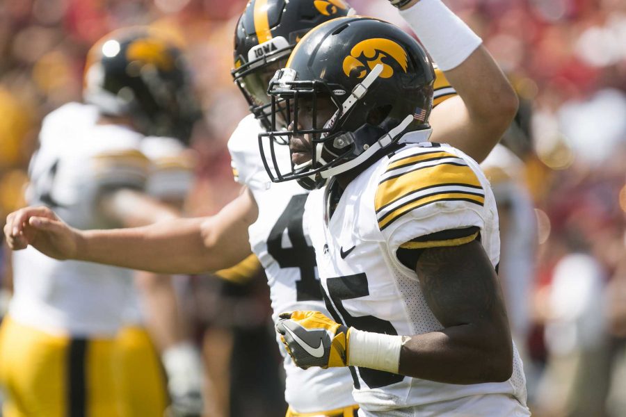 Iowa+running+back+Akrum+Wadley+runs+to+the+sideline+after+scoring+a+touchdown+during+the+Iowa%2FIowa+State+game+for+the+Cy-Hawk+trophy+in+Jack+Trice+Stadium+on+Saturday%2C+Sept.+9%2C+2017.+The+Hawkeyes+defeated+the+Cyclones%2C+44-41%2C+in+overtime.%28Joseph+Cress%2FThe+Daily+Iowan%29