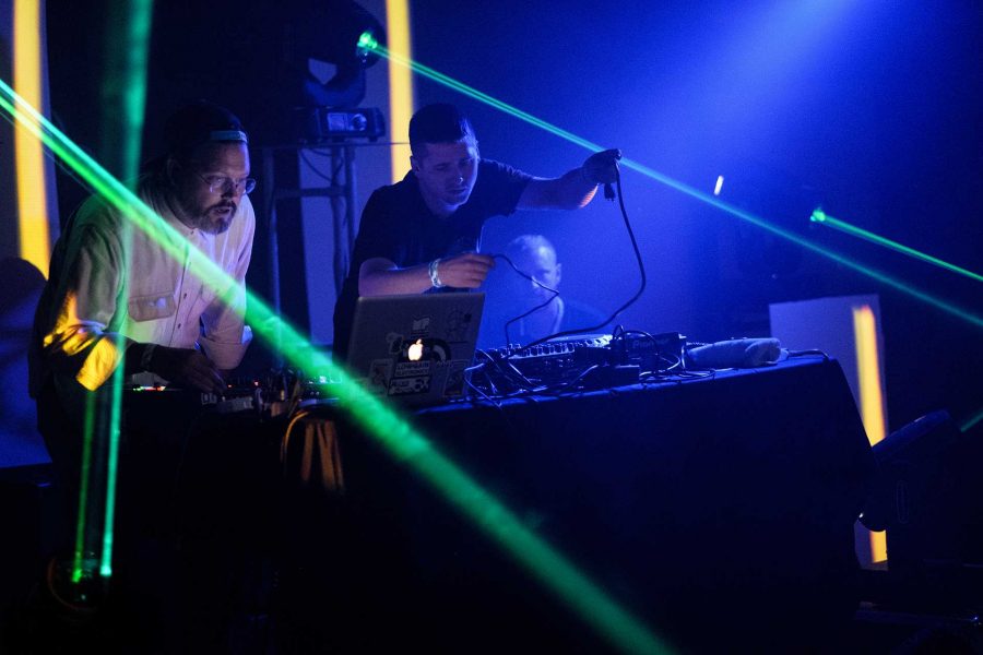 ZE40 and Toomey perform at Blue Moose during the Middle of Nowhere Festival on Saturday Sept. 2, 2017. The Middle of Nowhere Festival is a new music festival in Iowa City meant to showcase electronic dance music in Iowa and the Midwest (Nick Rohlman/The Daily Iowan)