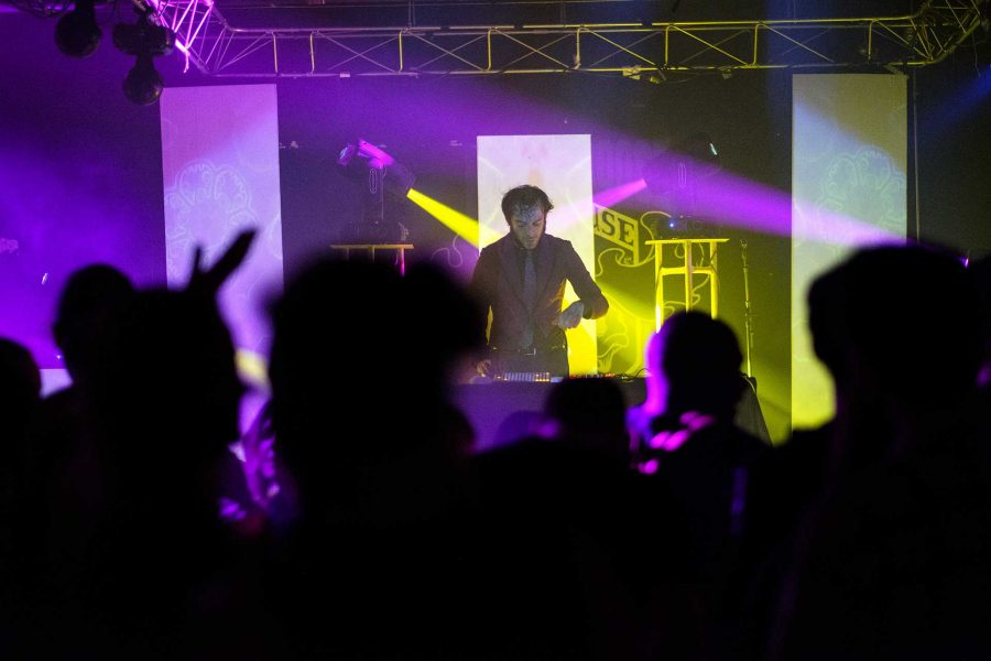 Daedelus performs at Blue Moose during the Middle of Nowhere Festival on Saturday Sept. 2, 2017. The Middle of Nowhere Festival is a new music festival in Iowa City meant to showcase electronic dance music in Iowa and the Midwest (Nick Rohlman/The Daily Iowan)
