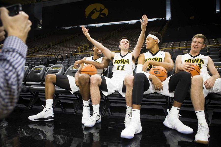 Iowa+guard+Charlie+Rose+reacts+during+mens+basketball+media+day+in+Carver-Hawkeye+Arena+on+Monday%2C+Oct.+16%2C+2017.+The+Hawkeyes+open+up+their+season+with+an+exhibition+game+against+William+Jewell+College+on+Friday%2C+Oct.+27.+at+7+p.m.+in+Carver.+%28Joseph+Cress%2FThe+Daily+Iowan%29