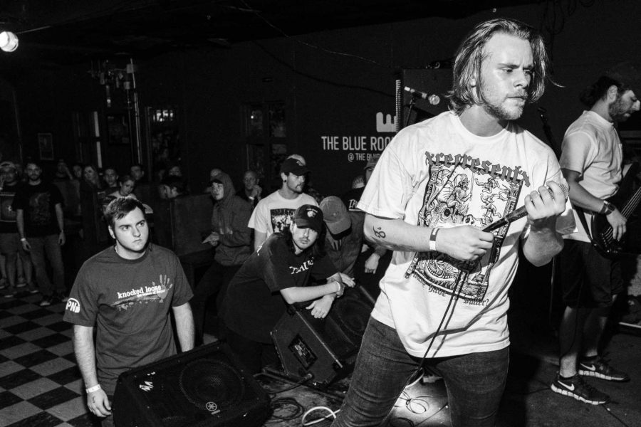 Cut the Tongue performs during a concert at Blue Moose on Saturday October 21, 2017. The show was headlined by the hardcore punk band Knocked Loose. (Nick Rohlman/The Daily Iowan)