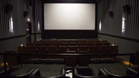 The FilmScene theater screen is shown Dec. 10, 2015.