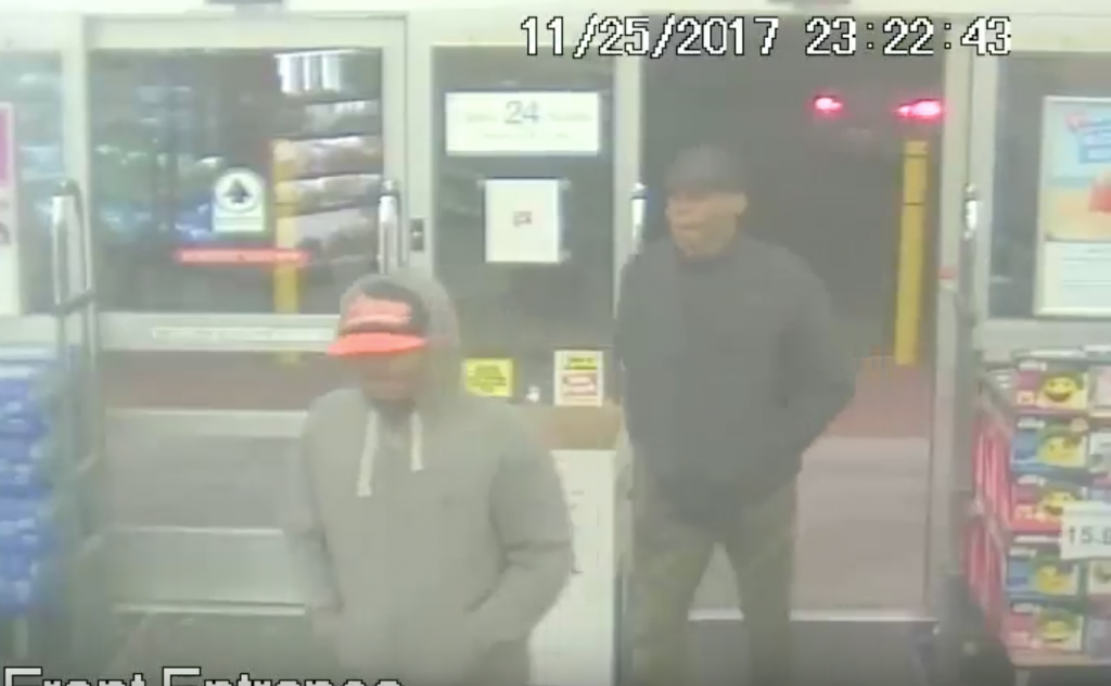 Surveillance images of the suspects seen entering Walgreens before an armed robbery on Saturday, Nov. 25.