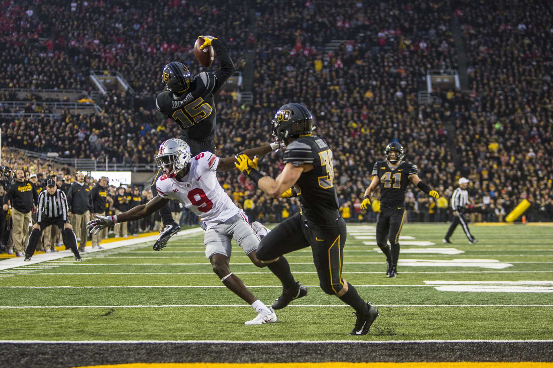 Signed Josh Jackson (Green Bay Packers) Photo - VS OHIO STATE