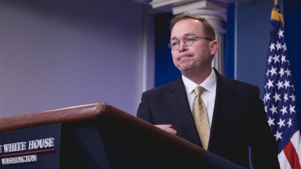 Office+of+Management+and+Budget+Director+Mick+Mulvaney+speaks+to+press+during+a+briefing+on+the+government+shutdown+on+Saturday%2C+January+20%2C+2018+in+the+James+S.+Brady+Press+Briefing+Room+of+the+White+House+in+Washington%2C+D.C.+%28Cheriss+May%2FNurPhoto%2FZuma+Press%2FTNS%29