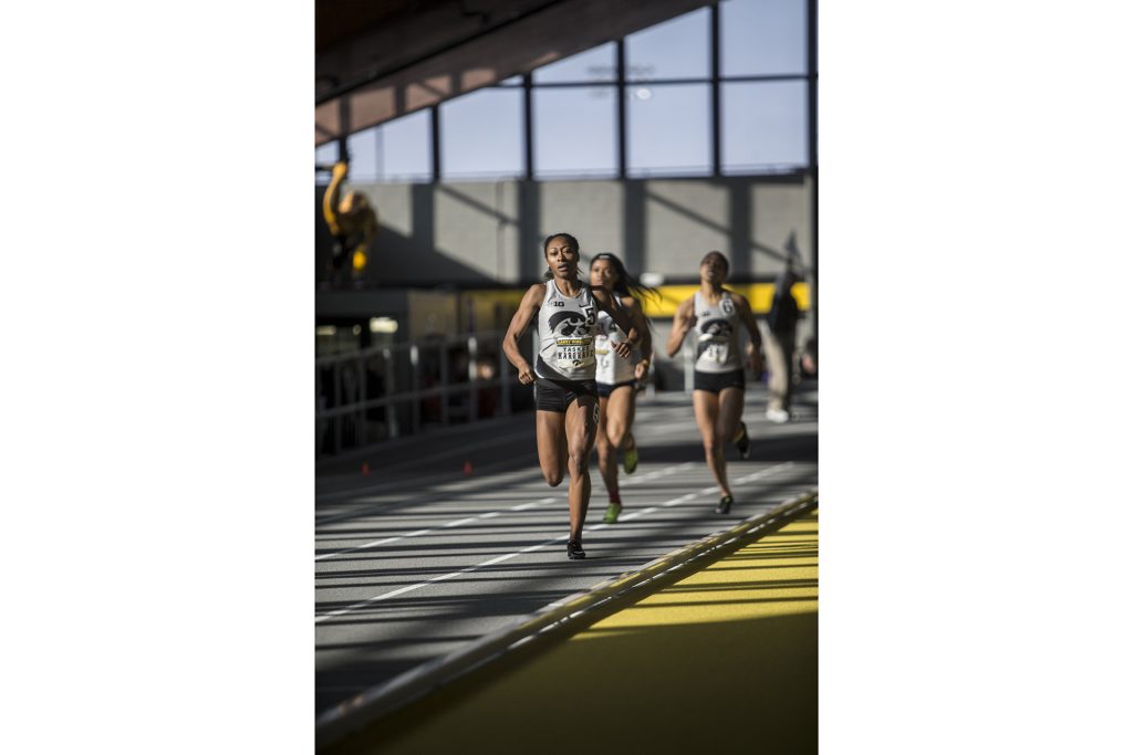 Iowa's Tashee Haegrave competes during the Larry Wieczorek Invitational on Saturday, Jan. 20, 2017. (Nick Rohlman/The Daily Iowan)