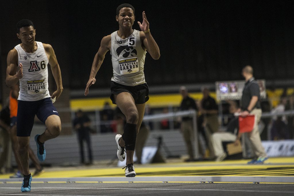 Iowa's Bradford Garron competes during the Larry Wieczorek Invitational on Saturday, Jan. 20, 2017. (Nick Rohlman/The Daily Iowan)