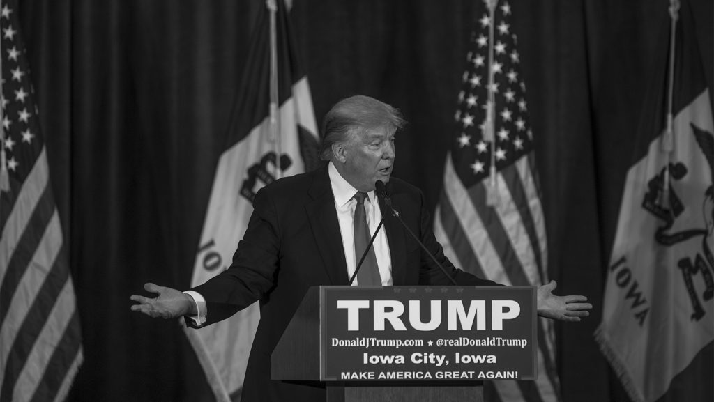 Donald+Trump+speaks+to+a+crowd+at+the+University+of+Iowa+Field+house+on+Tuesday+Jan+26%2C+2016.+Trump+is+currently+tied+in+Iowa+with+Ted+Cruz.+%28The+Daily+Iowan%2FJordan+Gale%29