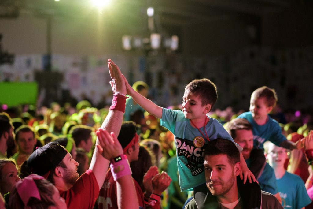 Dance Marathon Families are introduced during Dance Marathon 24 at the Iowa Memorial Union on Friday, Jan. 28, 2018. Dance Marathon raises money for pediatric cancer research. (Nick Rohlman/The Daily Iowan)