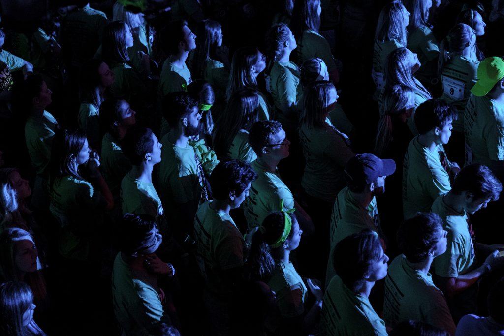 during Dance Marathon 24 at the Iowa Memorial Union on Friday, Jan. 28, 2018. Dance Marathon raises money for pediatric cancer research. (Nick Rohlman/The Daily Iowan)