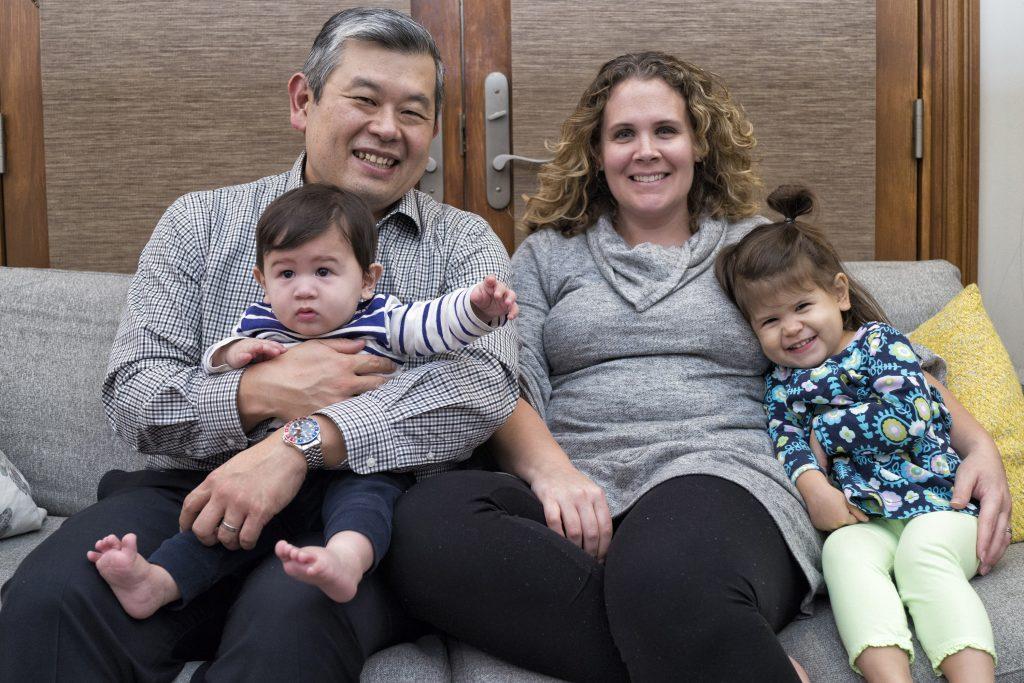 Courtney Kashima and her husband, Hide, are raising two multicultural kids in Chicago, Ill. She identifies as a "European mutt" and was born and raised in Illinois, while her husband is a first-generation Japanese-American who grew up in Guam. (Annie Grossinger/Chicago Tribune/TNS)