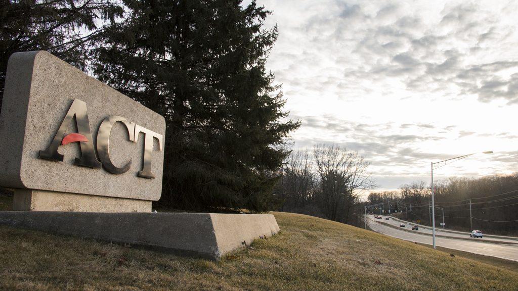 The ACT sign is seen outside of the ACT Headquarters on Monday, March 5, 2018. ACT offices are expected to experience upcoming lay-offs. (Katina Zentz/The Daily Iowan)