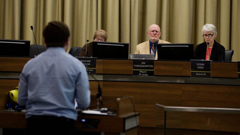 Members of Iowa City CIty Council hold a meeting on Tuesday, March 6, 2018. 