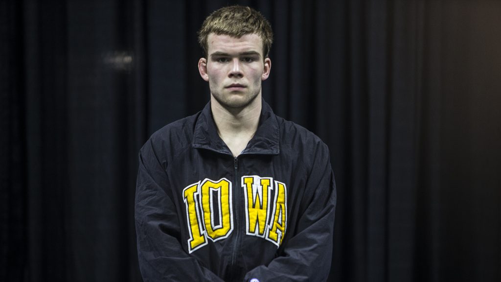 Iowas+149-pound+Brandon+Sorensen+poses+on+the+podium+following+his+loss+to+Penn+States+Zain+Retherford+during+Big+Ten+Wrestling+Championships+Day+2+at+the+Breslin+Student+Events+Center+in+East+Lansing%2C+MI+on+Saturday%2C+Mar.+4%2C+2018.+%28Ben+Allan+Smith%2FThe+Daily+Iowan%29