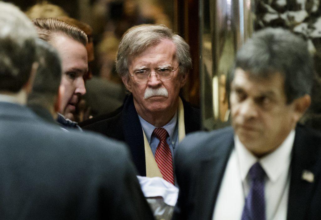 Former United Nations ambassador John Bolton arrives for a meeting with President-elect Donald Trump at Trump Tower in New York in December 2016. (Abaca Press/TNS)