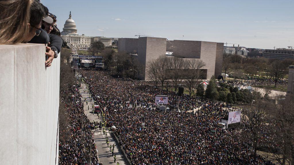 Tens+of+thousands+converge+on+Washington+for+the+March+for+Our+Lives+protest+on+Pennsylvania+Ave.+on+Saturday%2C+March+24%2C+2018.+The+march+was+held+in+protest+of+gun+ownership+in+America+as+well+as+the+string+of+mass+shootings+in+schools+as+of+late.+%28Ben+Allan+Smith%2FThe+Daily+Iowan%29
