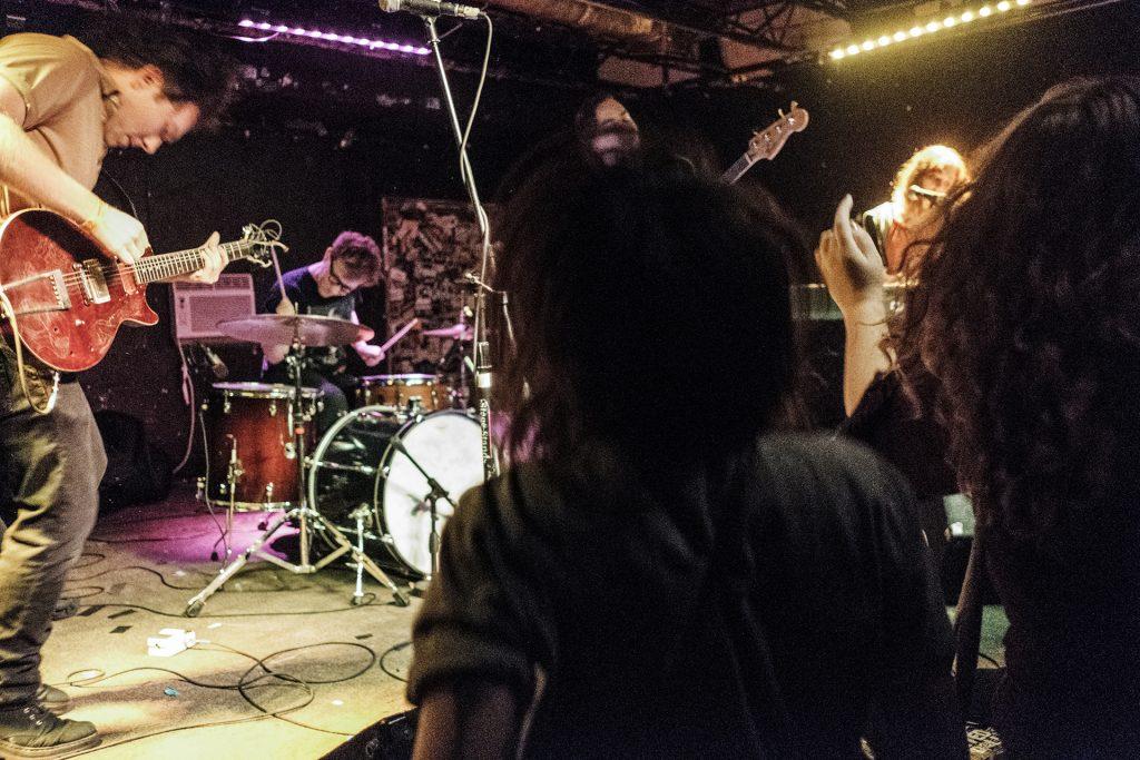 Current Joys performs at Gabe’s in Iowa City on Wednesday, April 4, 2018. The show was one of a variety of events during the second day of the Mission Creek festival. (Nick Rohlman/The Daily Iowan)