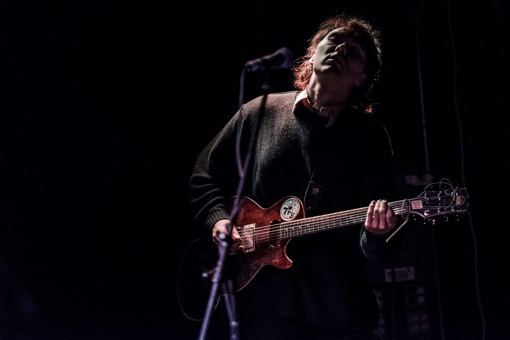 Current Joys performs at Gabe’s in Iowa City on Wednesday, April 4, 2018. The show was one of a variety of events during the second day of the Mission Creek festival. (Nick Rohlman/The Daily Iowan)