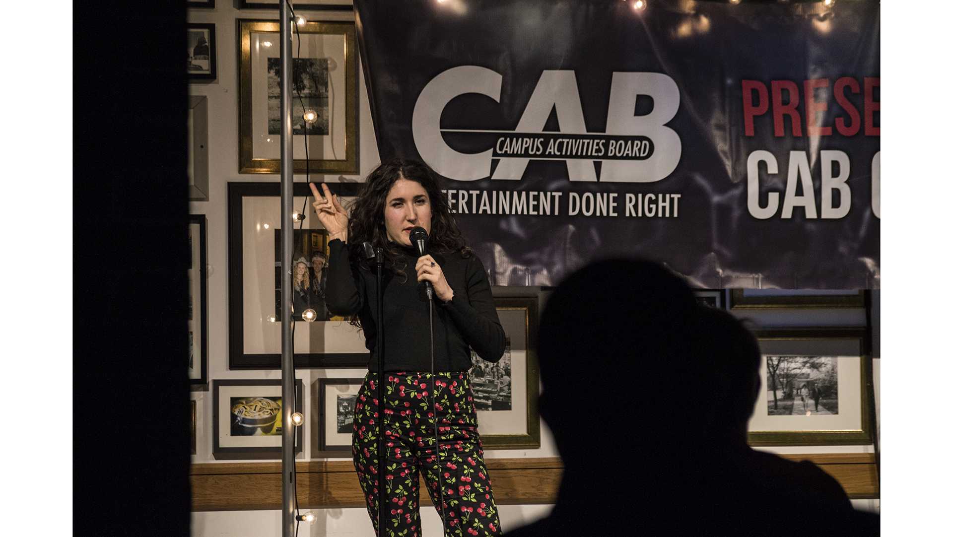 Kate Berlant performs during the CAB comedy show on Sunday, April 29, 2018 at the IMU. 