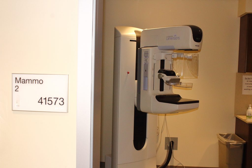 A mammogram machine sits at the Breast Imaging Center of Excellence Clinic on Thursday, Mar. 1, 2018. Clinical Assistant Professor of Surgery Dr. Ingrid Lizarraga is a principal investigator for a new study in treating breast cancer at the University of Iowa. (Ashley Morris/ The Daily Iowan)