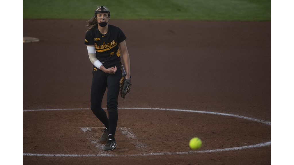 Iowa+starting+pitcher+Alison+Doocy+delivers+a+pitch+during+Iowa%E2%80%99s+Big+Ten+tournament+game+against+Ohio+State+at+the+Goodman+Softball+complex+in+Madison%2C+WI.+The+Hawkeyes+defeated+the+Buckeyes+5-1.+%28Nick+Rohlman%2FThe+Daily+Iowan%29