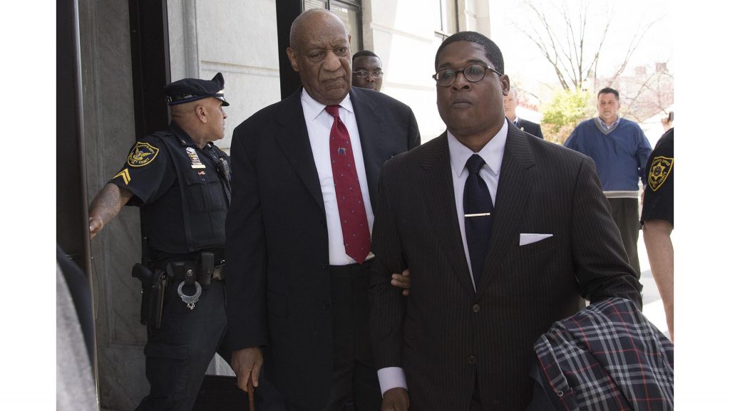 Bill Cosby leaves the courtroom after he was found guilty following his sexual assault trial on Thursday, April 26, 2018, at the Montgomery County Courthouse in Norristown, Pa. (Jose F. Moreno/Philadelphia Inquirer/TNS)