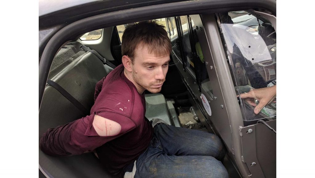 Suspected Waffle House gunman Travis Reinking was arrested in suburban Nashville, Tenn. on Monday, April 23, 2018, reportedly after hiding in the woods of suburban Nashville. (Nashville Police Department)