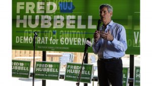 Iowa Democratic nominee for governor Fred Hubbell speaks at a campaign event at Big Grove Brewery in Iowa City on Sunday, June 3. Hubbell will face off against incumbent Gov. Kim Reynolds in November. (Nick Rohlman/The Daily Iowan)