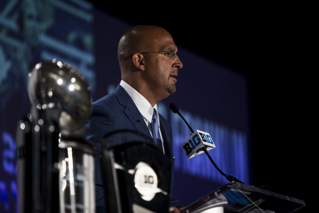 during Big Ten Football Media Days in Chicago on Monday, July 23, 2018. (Nick Rohlman/The Daily Iowan)