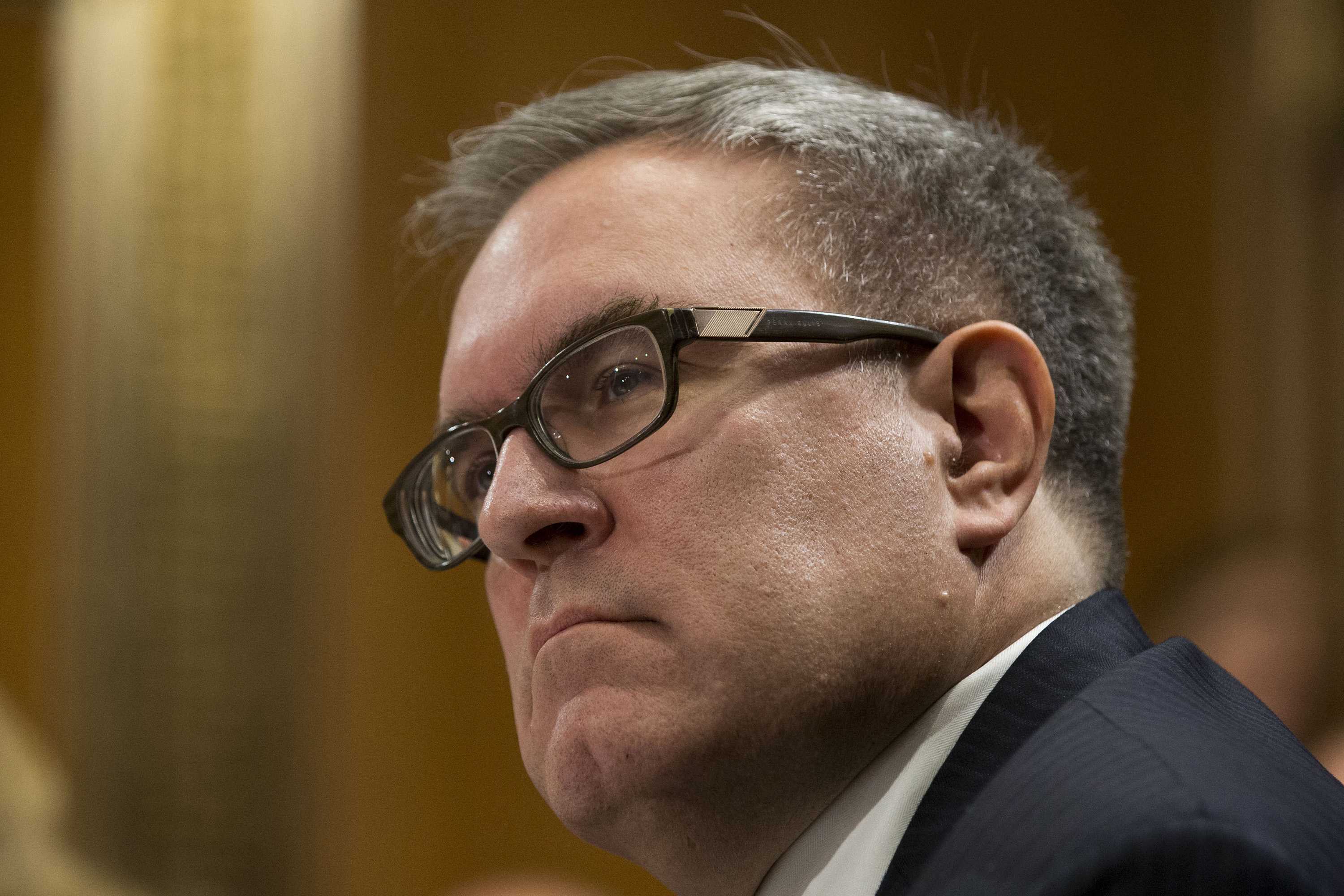 Andrew Wheeler during his confirmation hearing to be Deputy Administrator of the Environmental Protection Agency before the United States Senate Committee on the Environment and Public Works on Capitol Hill on Nov. 8, 2017 in Washington, D.C. (Alex Edelman/CNP/Zuma Press/TNS)