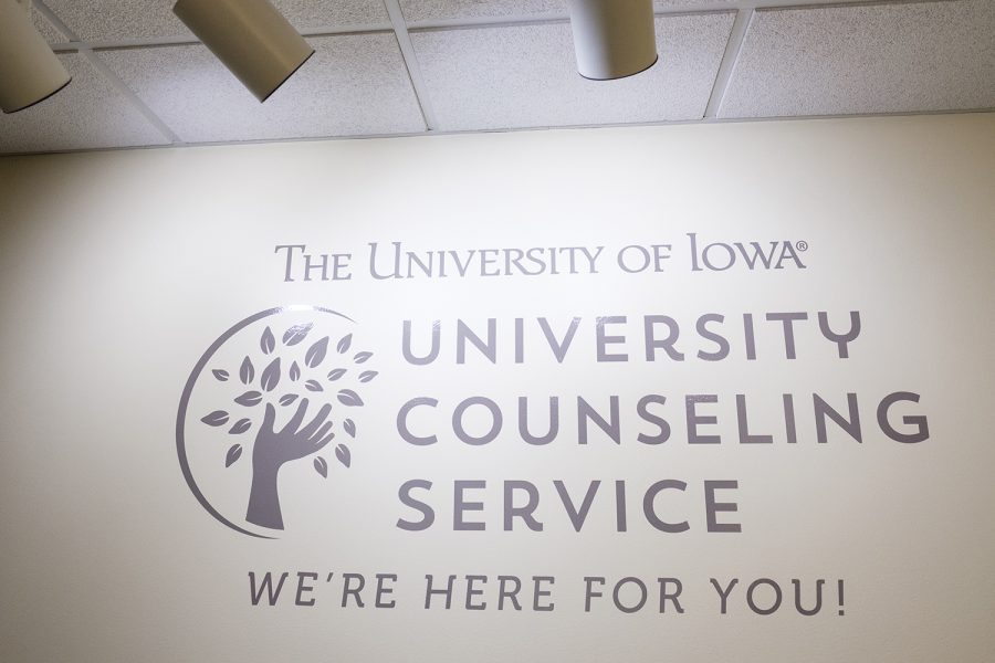 The University Counseling Service is seen in the Old Capitol Mall on Sept. 28, 2017.