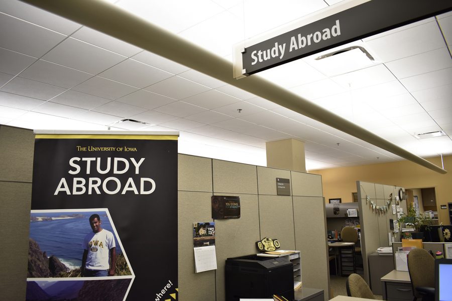 The University of Iowa Study Abroad Office in the Old Capitol Mall is seen on Tuesday, Sept. 25, 2018. 