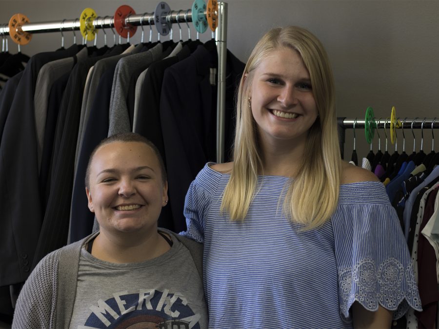 Clothing Closet marketing director Sasha Mote and executive director Lindsey Meyer pose for a portrait on Sept. 13, 2018.