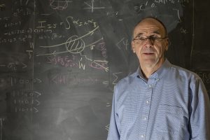 Yannick Meurice, professor in the department of Physics and Astronomy, poses for a portrait in Van Allen on Monday, Oct. 15, 2018. Meurice has been awarded a $1.3 million grant from the U.S. Department of Energy to study foundational aspects of quantum computing. 